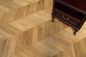Preview: Solid Parquet Chevron Hungarian herringbone 60° Oak Wood Grain 16/22 mm